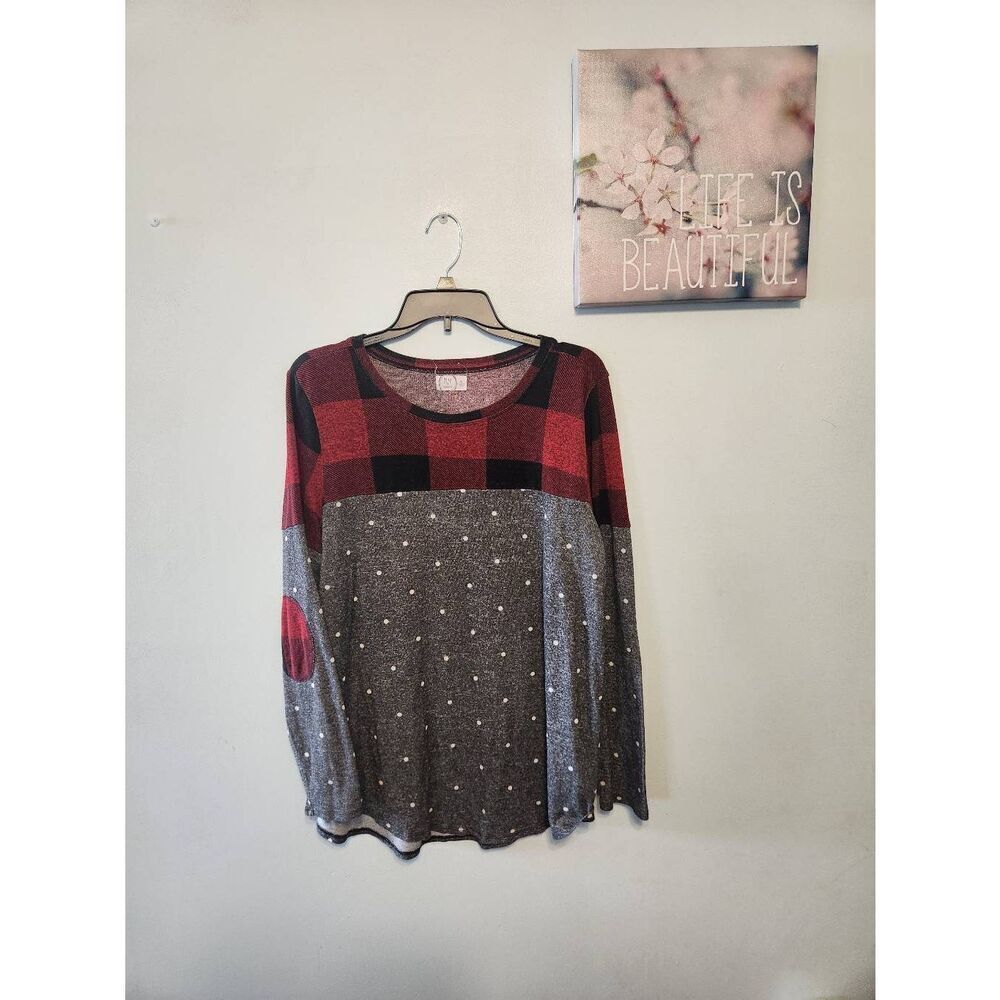 Maurices Size 0x Colorblock Longsleeve T-Shirt Re… - image 1